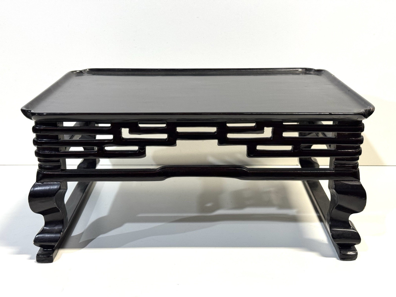 Vintage Korean Wood Low Table Display Stand