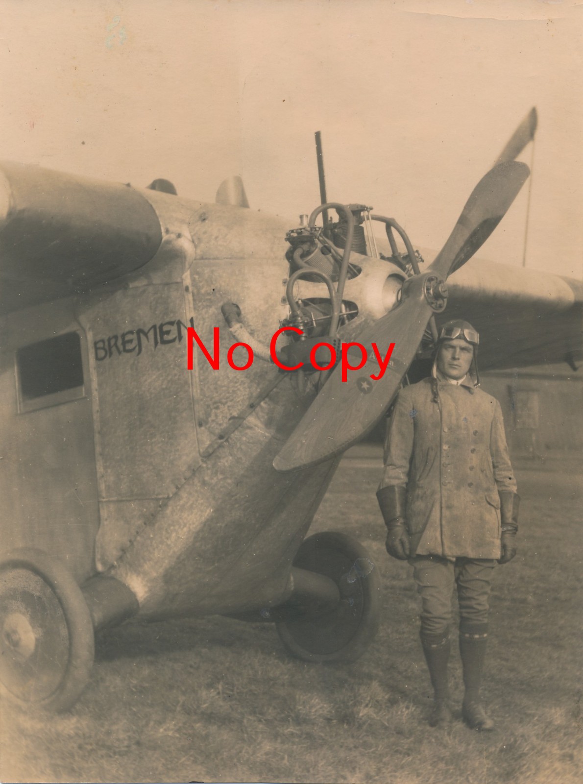 Photo Antique Pilot Cornelius Edzard Aircraft Focke-Wulf A 16 Bremen 1924 X295