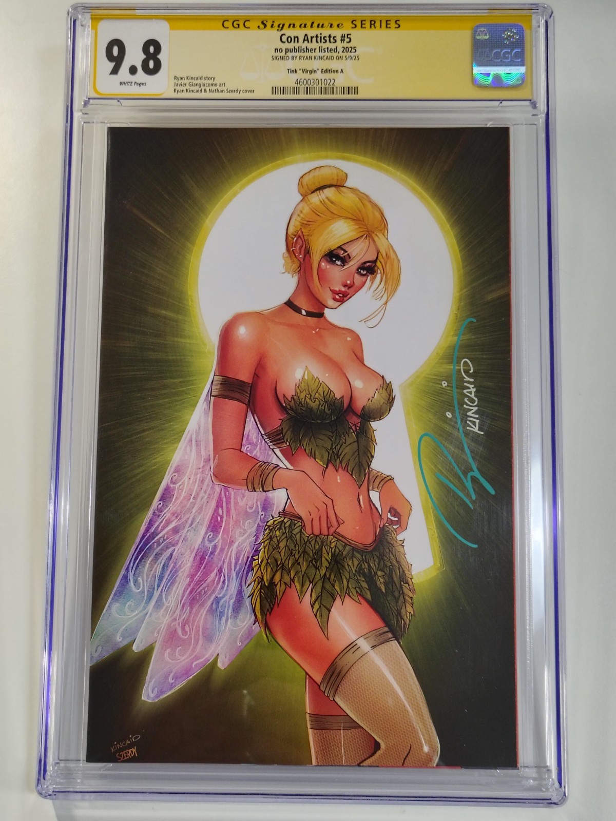 Con Artists #5 Tink Virgin CGC Signature Series 9.8 Ryan Kincaid