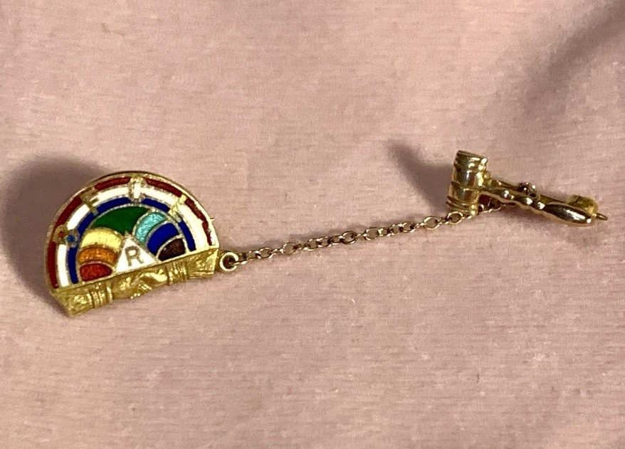 VTG “IORG” MASONIC PIN SOLID 10K “PAST WORTHY ADVISOR” Lot#156