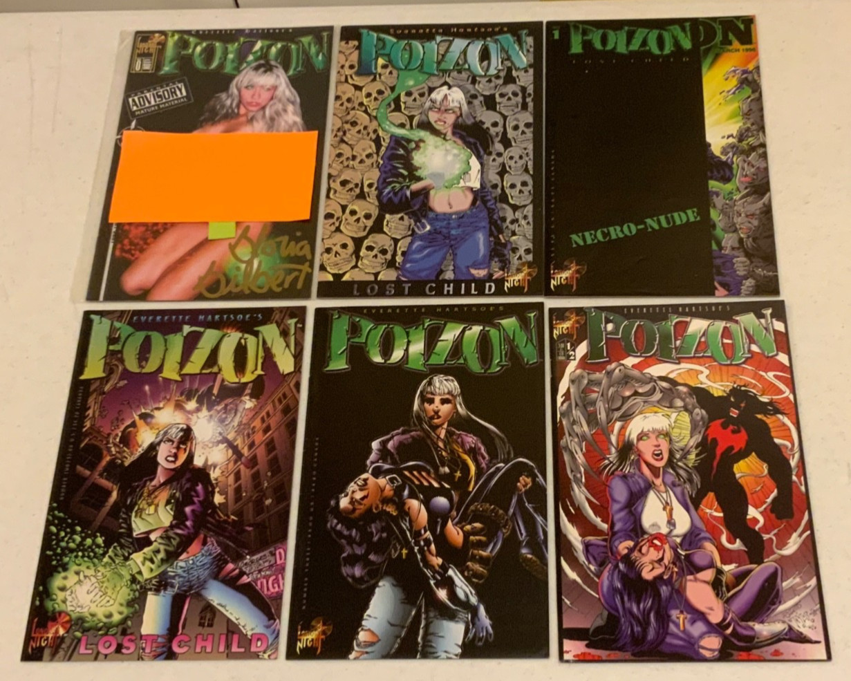 POIZON #0-3 w/variants/COA  + 1/2 (London Nights Comics 1997) F/VF