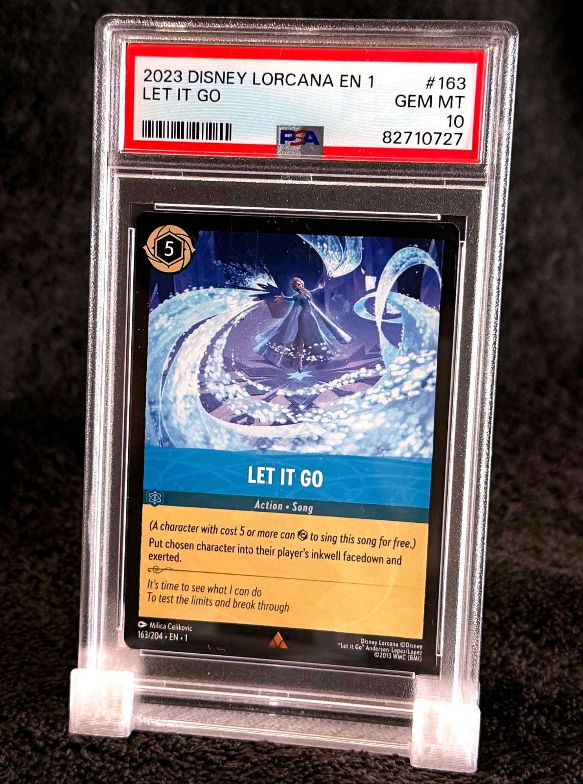 ❄️ 2023 ELSA LET IT GO EN 1 • PSA 10 GEM MINT • DISNEY FROZEN LORCANA ❄️