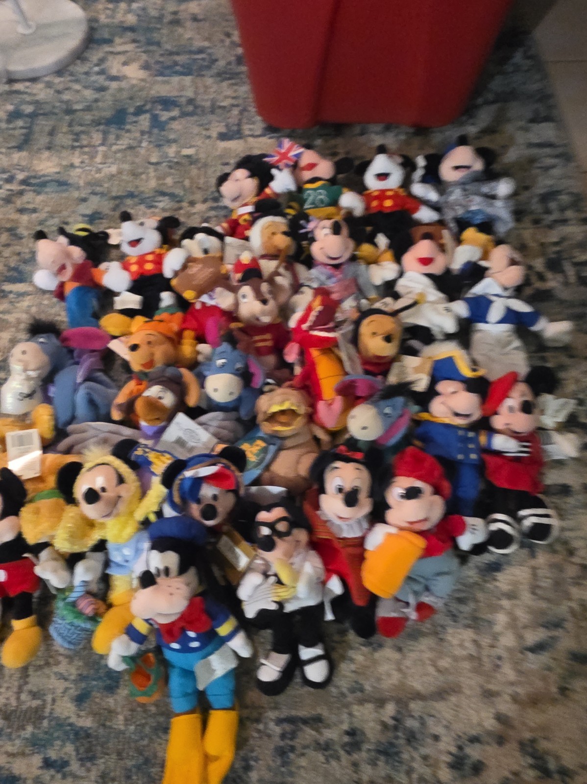 Lot of 44  Mickey Disney Store Beanie Baby Lot Minnie Mouse 