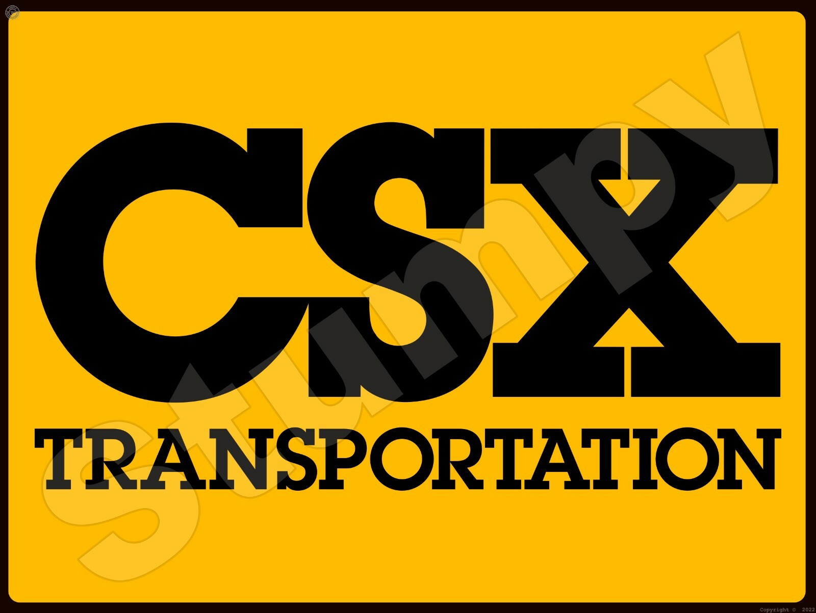 CSX Transportation Metal Sign 9