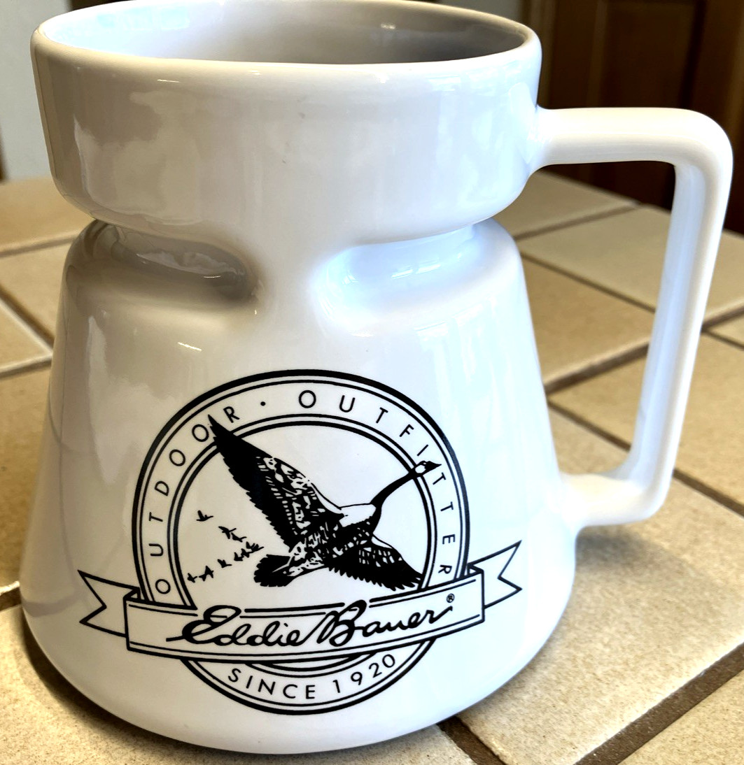 Vintage EDDIE BAUER HOTJO UTILITY TRAVEL MUG & LID #37853 OUTFITTERS GOOSE LOGO