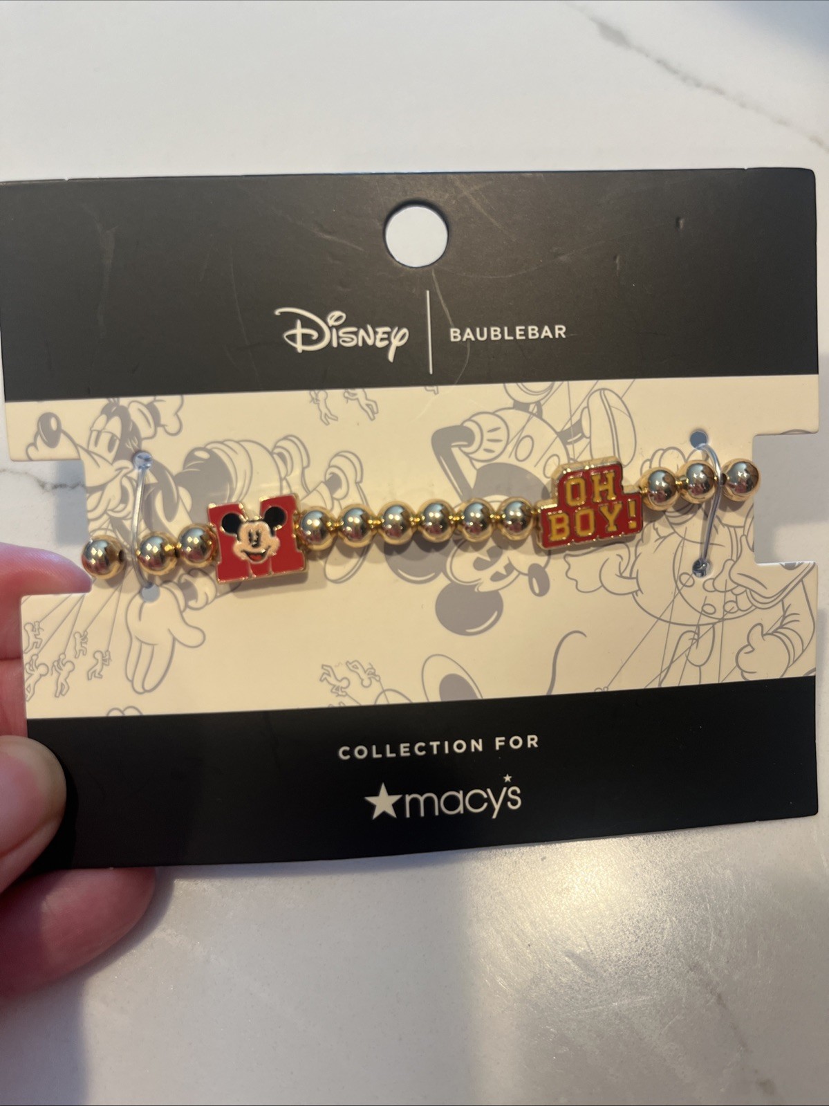 Baublebar x Disney Women\'s Gold Mickey Mouse  Icon Pisa Bracelet 2024