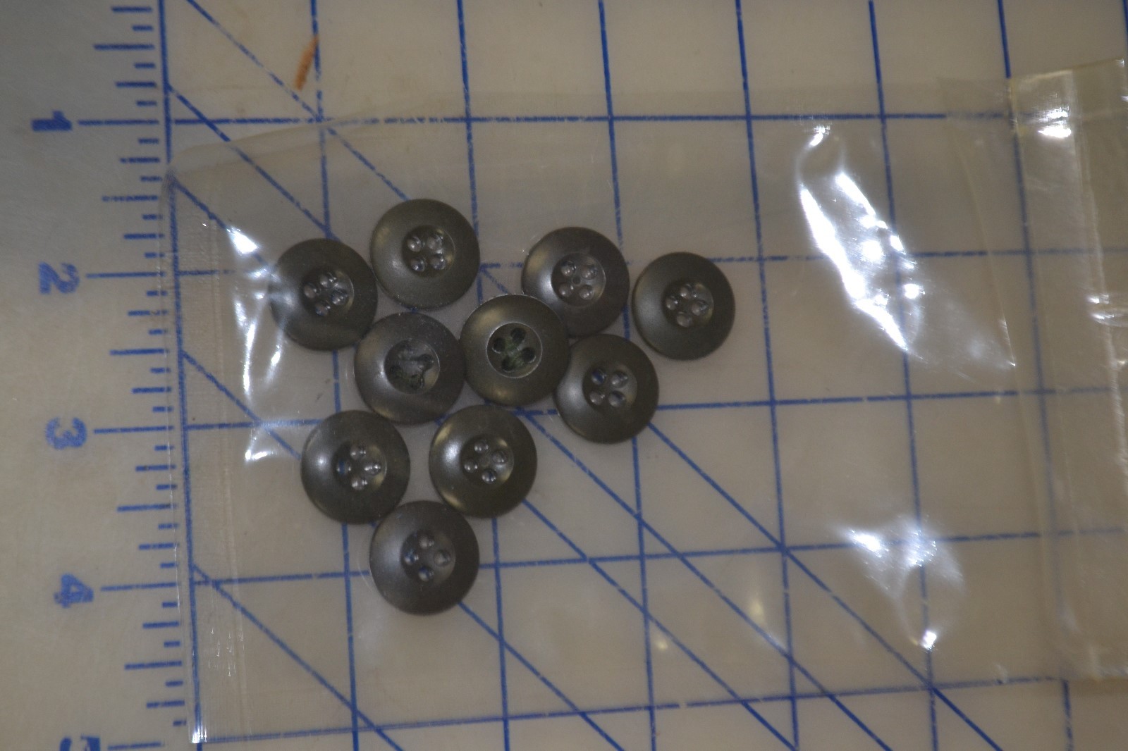 *OD green military buttons lot of 10 same as on BDU's and many military uniforms
