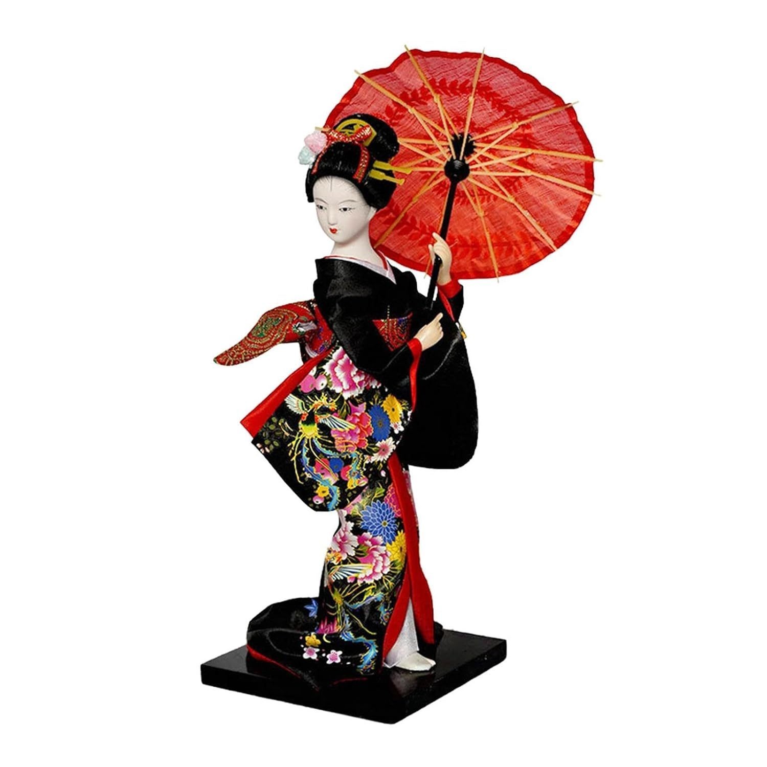 Japanese Geisha Kimono Doll Geisha Kimono Statue Asian Geisha Collectible