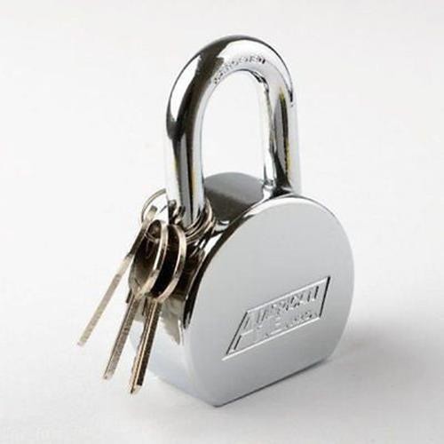 Single Piece Chrome American Te Heavy Duty Pad Lock Padlock Security