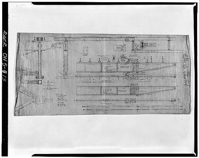 Walworth Run Span Central Bridge Shop Drawing 1900s Engineering Blueprint