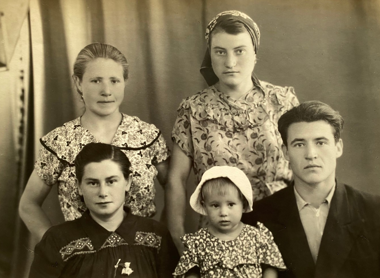 Handsome young man guy & beautiful women portrait soviet life ussr vintage photo