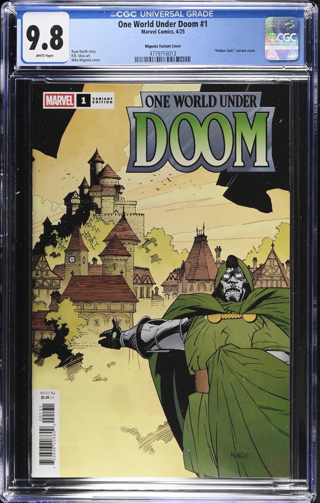 ONE WORLD UNDER DOOM #1 CGC 9.8 MIKE MIGNOLA \