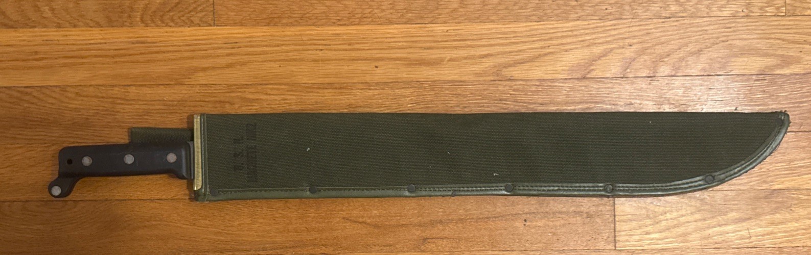 22”  NOS Ontario Machete/ NOS U.S. USN Mk 2  1945 Sheath Piece Bolo