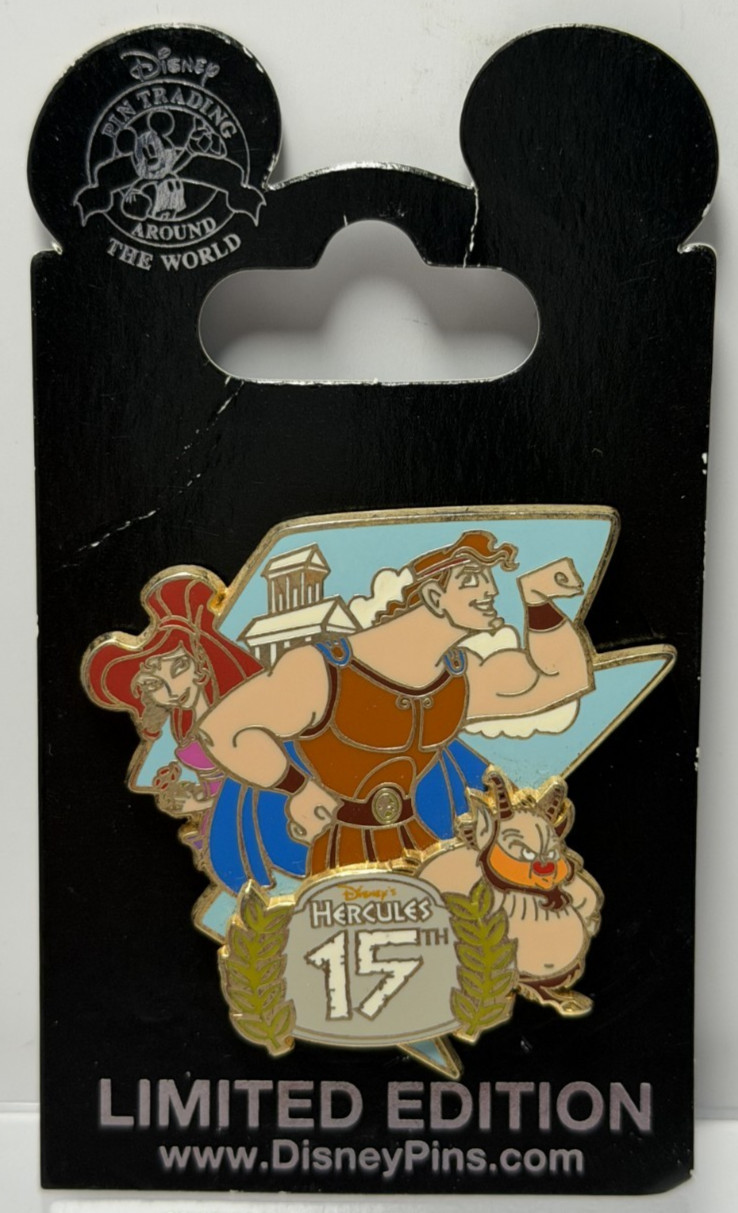Disney 15th Anniversary Hercules Posing Megara Meg Phil LE 1000 Pin 2012 Used