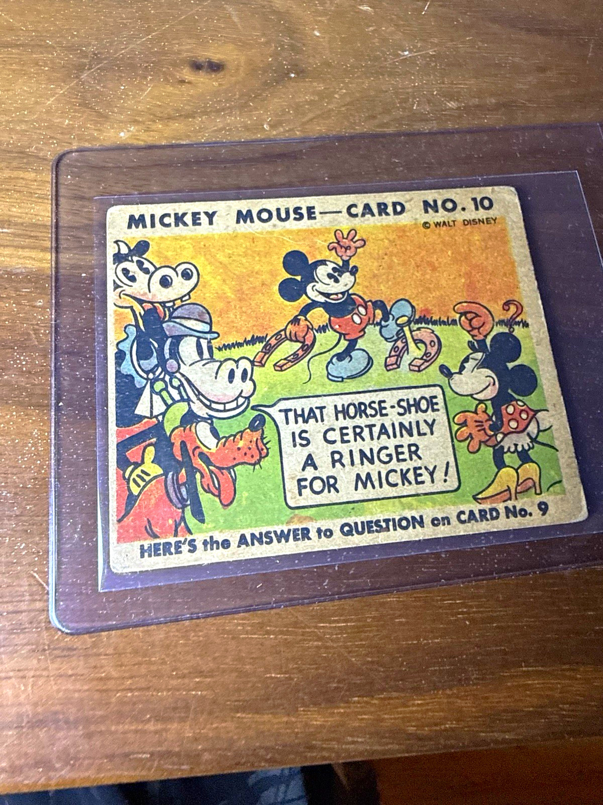 1935 Mickey Mouse R89 #10 – Horseshoe / “A Ringer for Mickey” – O-Pee-Chee