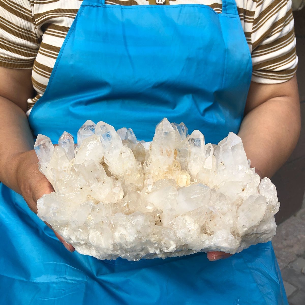 7.12LB Natural Clear Beautiful White QUARTZ Crystal Cluster Specimen Healing