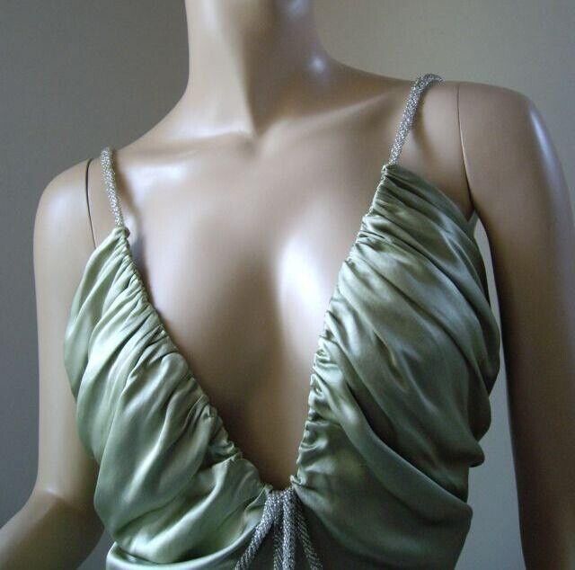 Chloe Green Silk Beaded Dress 6