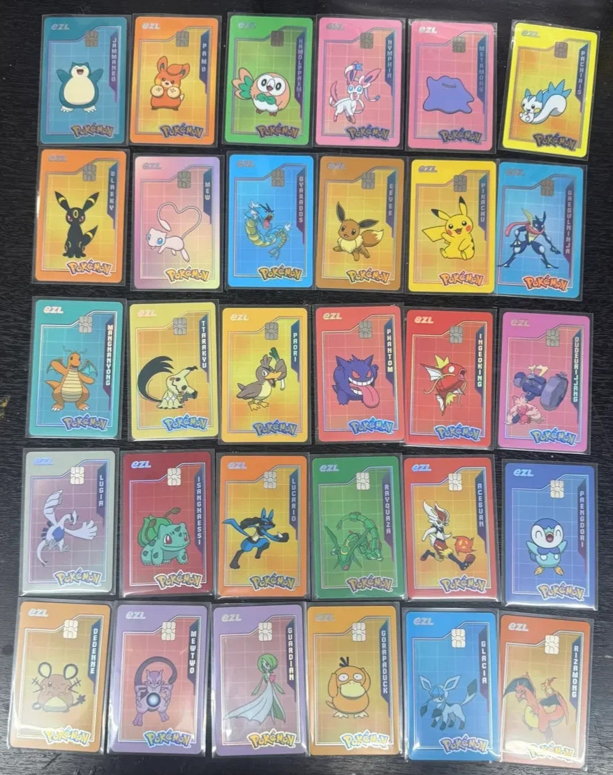 Pokemon ezl Transportation Card 30 Types Full Set Korea Limited