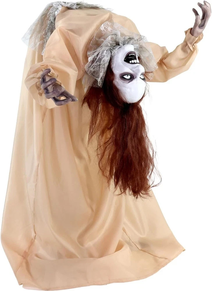 Creepy 3.4-Ft Animated Possessed Lady with Lights & Sounds - Halloween Prop