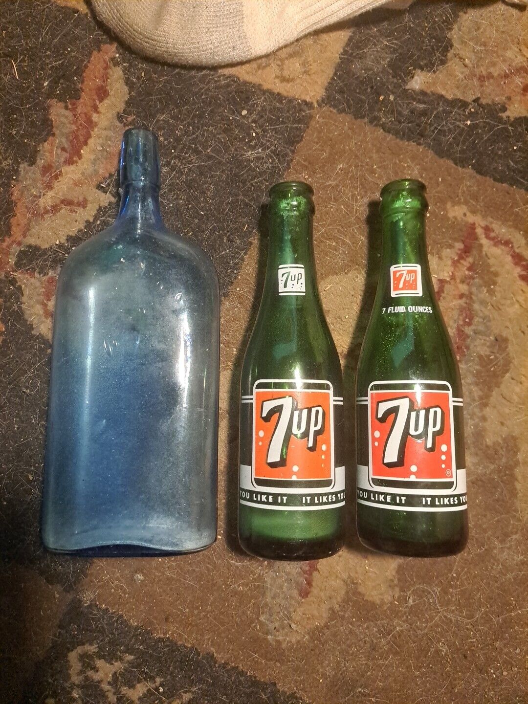 3 Old Bottles.,2 -7up & 1 Other Old One..3 Total