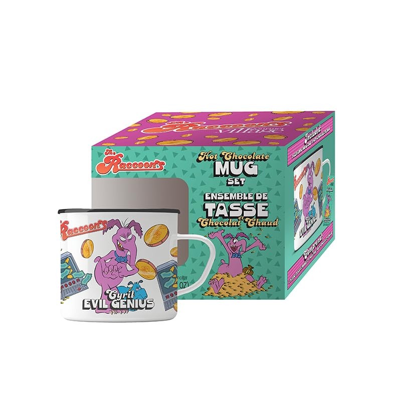 Gourmet du Village Raccoons Cyril Mug Set, 400ml (13 oz), White