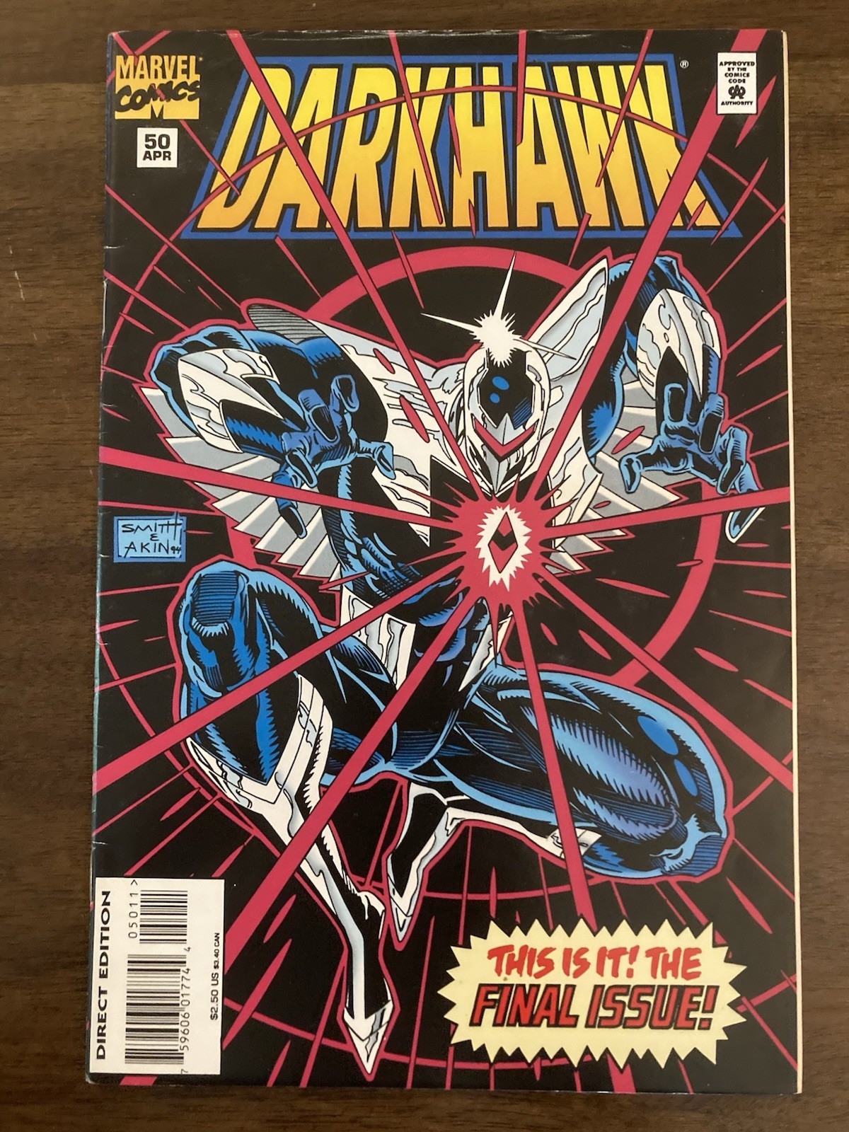 Marvel Comics Darkhawk #50 Direct Edition 1995 Modern Age FINAL ISSUE FN/VF