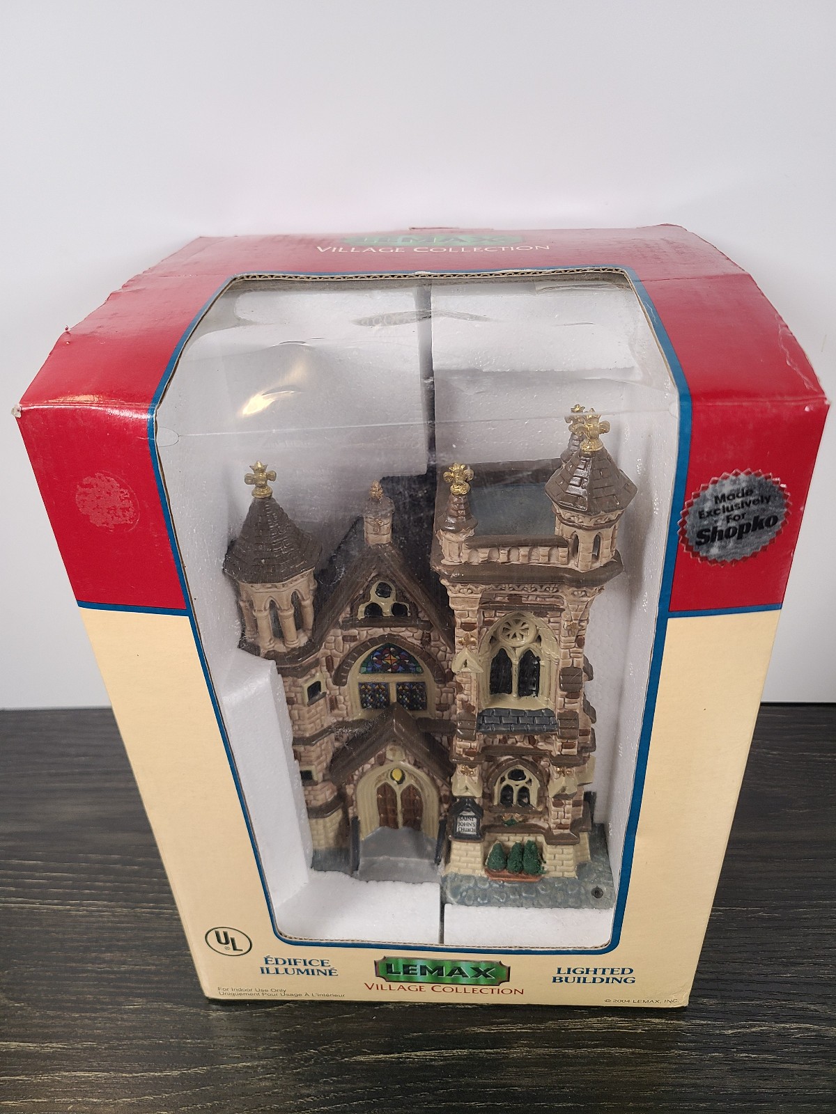 LEMAX St John's Church Caddington Village 2004 ShopKo Exclusive Rare w/ Box