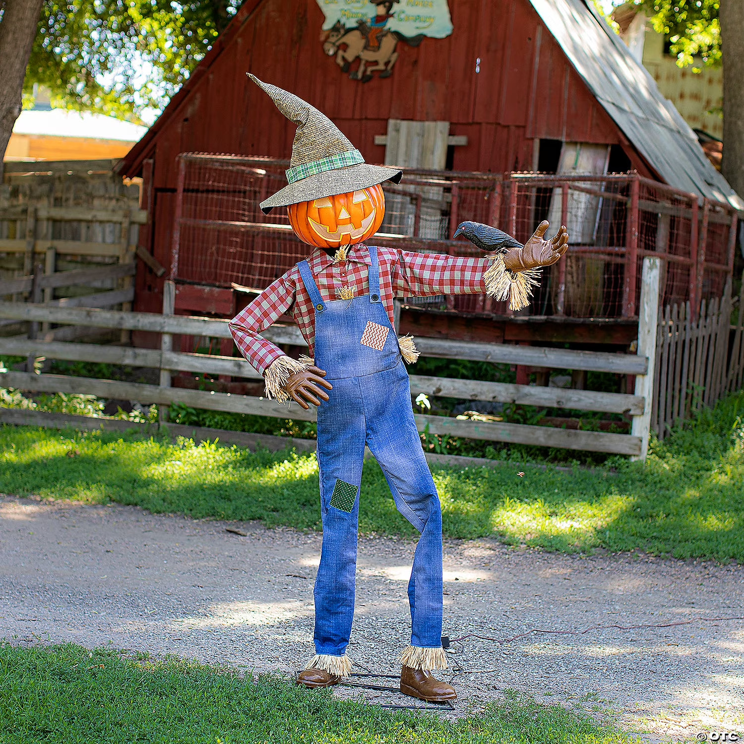 6FT Animated Whimsical Scarecrow Halloween Decoration Harvest Yard Decor ⭐