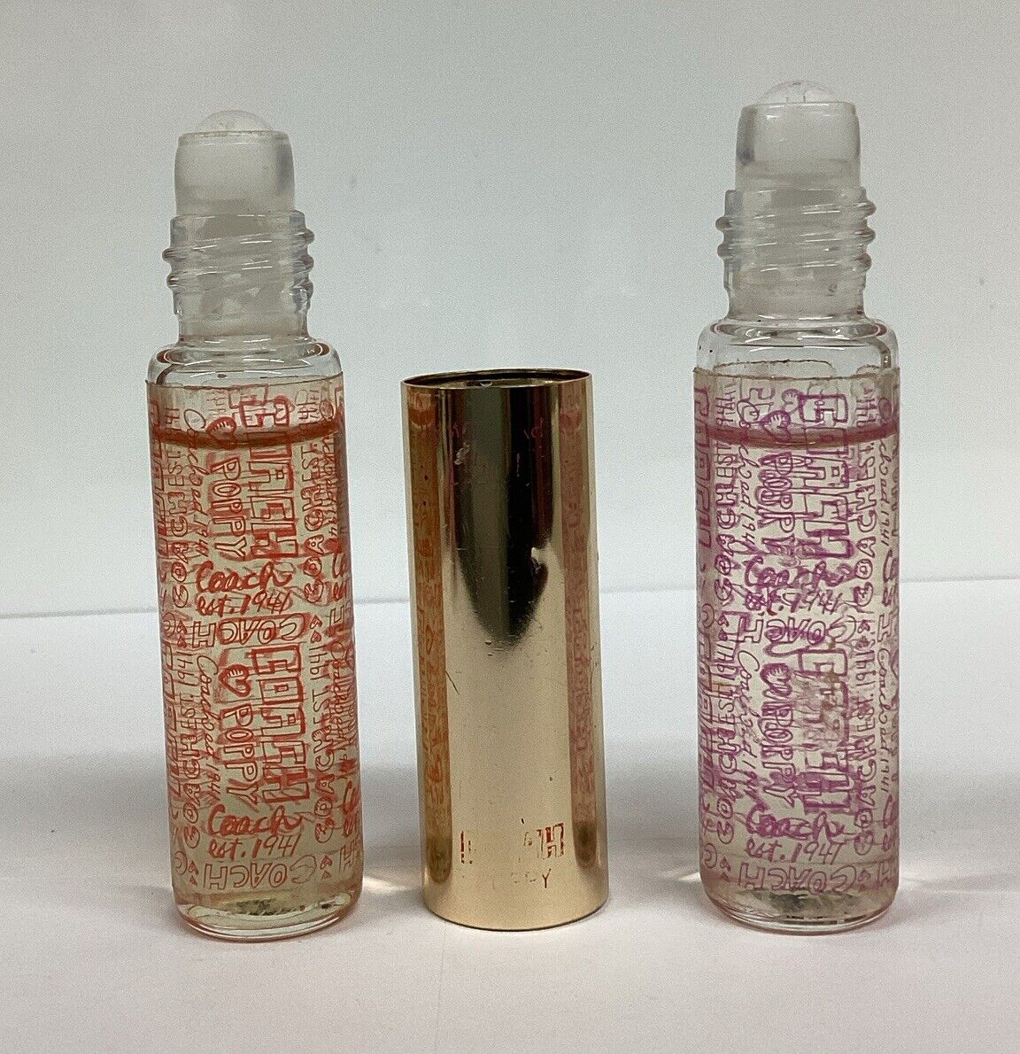 Coach Poppy &  Poppy Flower RollerBall Duo 0.17 oz/5ml VINTAGED AS PICTURED
