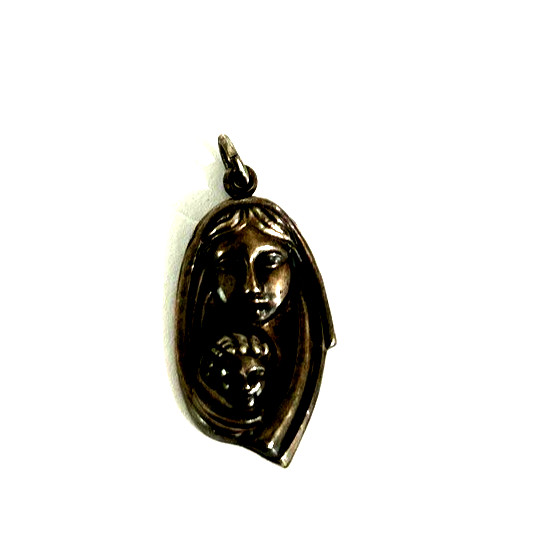 Vintage Chapel Sterling Mary and Baby Jesus Charm for Jewelry - Pre-Owned