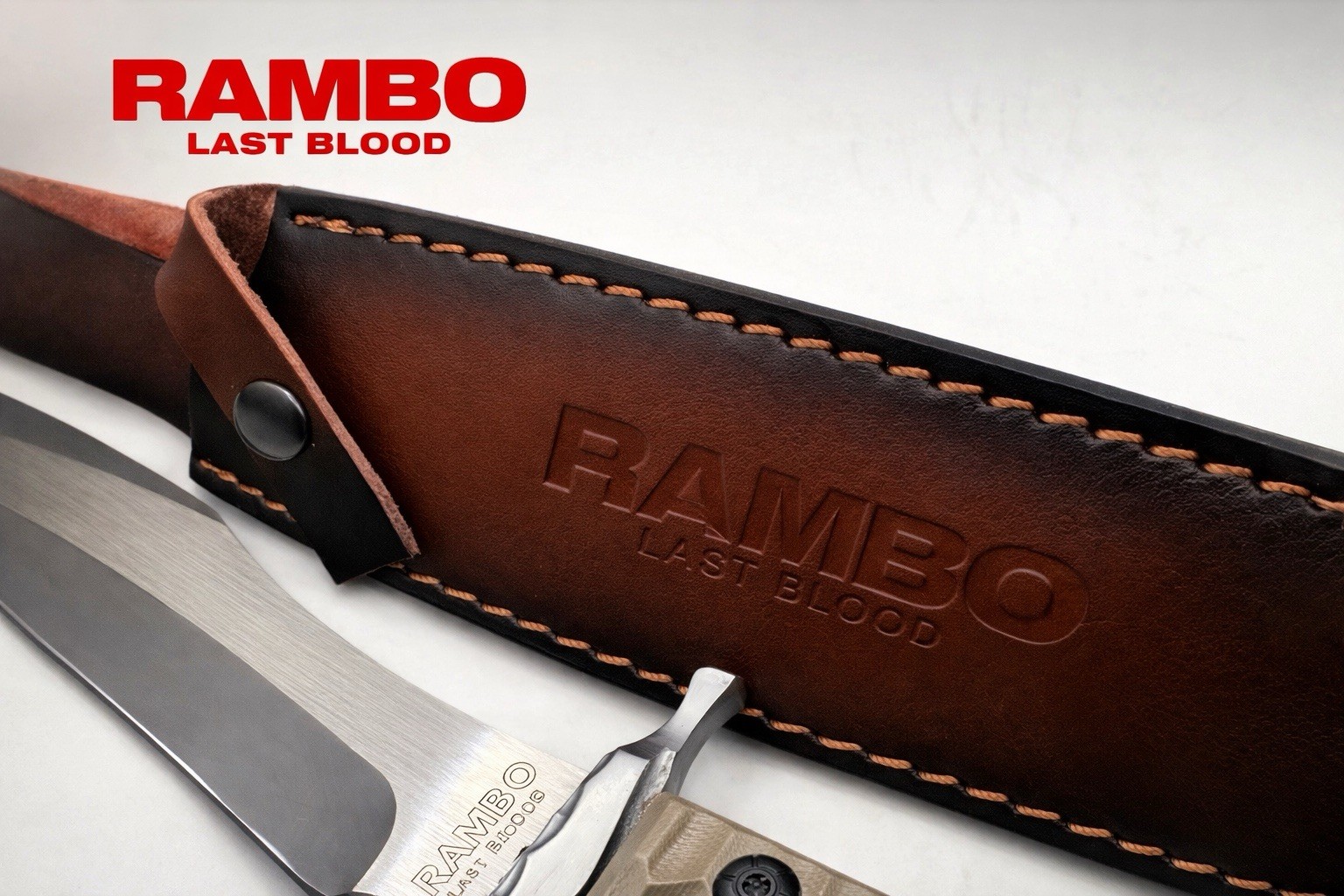 Rambo Licensed Last Blood Sylvester Stallone Hunting Fixed Blade Bowie Knife