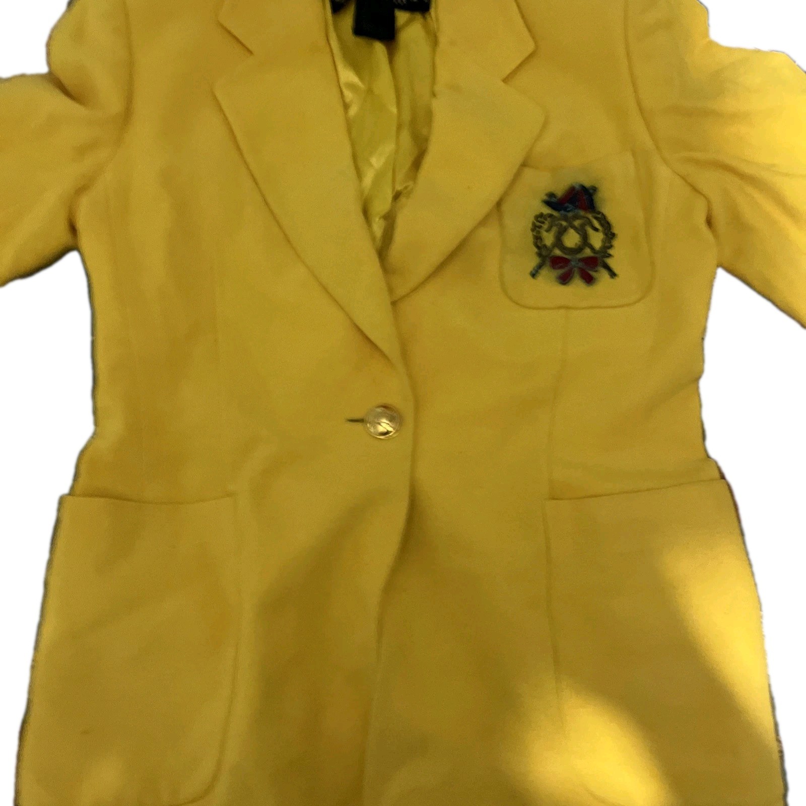 Yellow Women Escada margaretha ley jacket Size US8/Eu38  100% Rayon Vintage