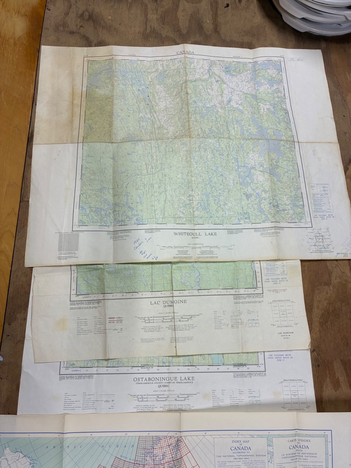 vtg canada canadian fishing ad topographic topographical map index lakes quebec