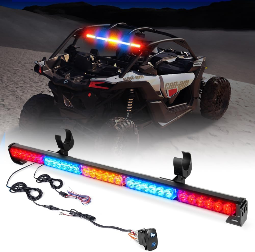 Xprite 30 LED Chase Strobe Light Bar Offroad Safety Flashing Lightbar 