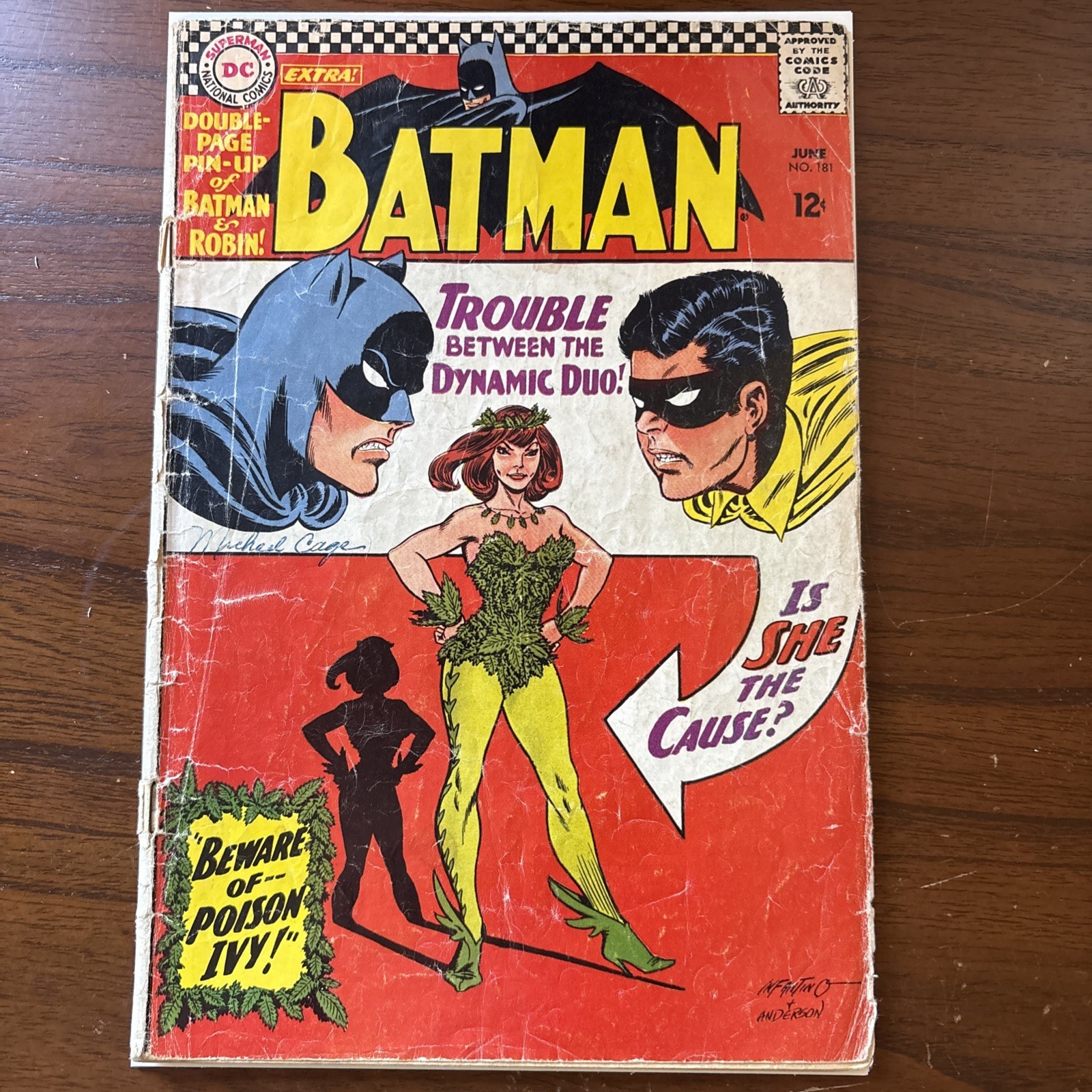 Batman #181 COMPLETE DC Comics 1966 1st App. Poison Ivy WITH PINUP Major Key