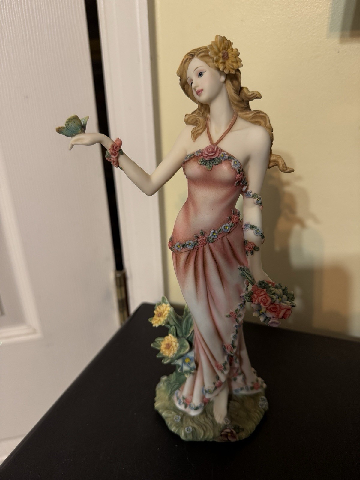 \'Summer\' Collectible Lady Figurine Flowers and Butterfly 2004 Model 12228-04