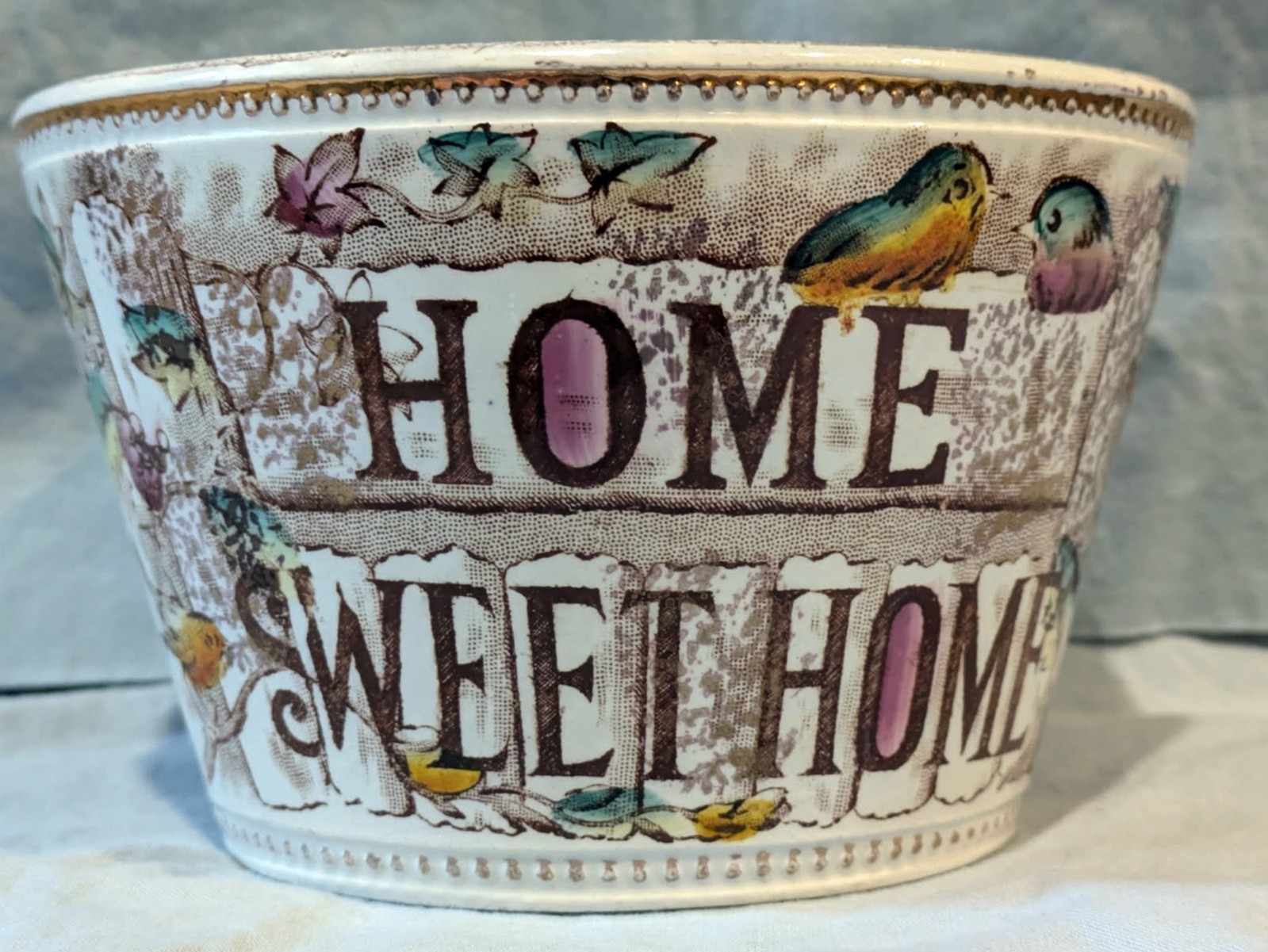 Antique D.L & Co. David Lockhart Earthenware Sugar Bowl 1865-1898