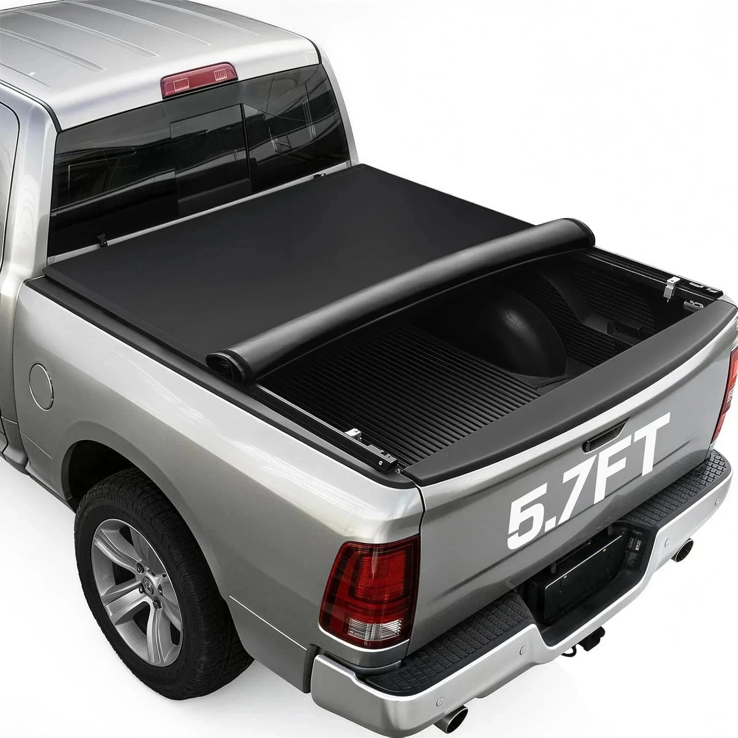 Soft Roll-Up Truck Bed Tonneau Cover Compatible with 2009-2026 Dodge Ram 1500 (I