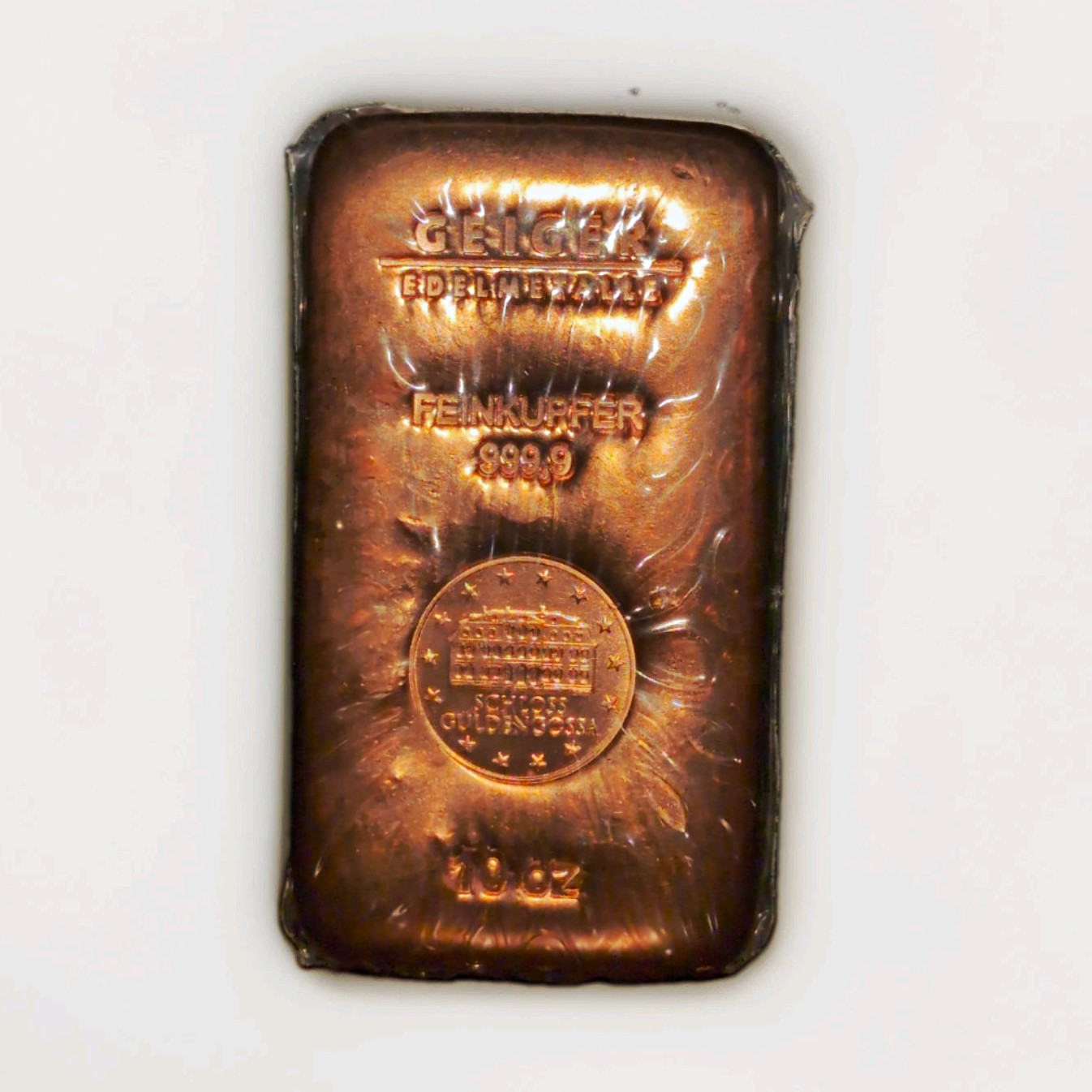 Geiger Edelmetalle 10 oz Copper Bar 999.9 Fine