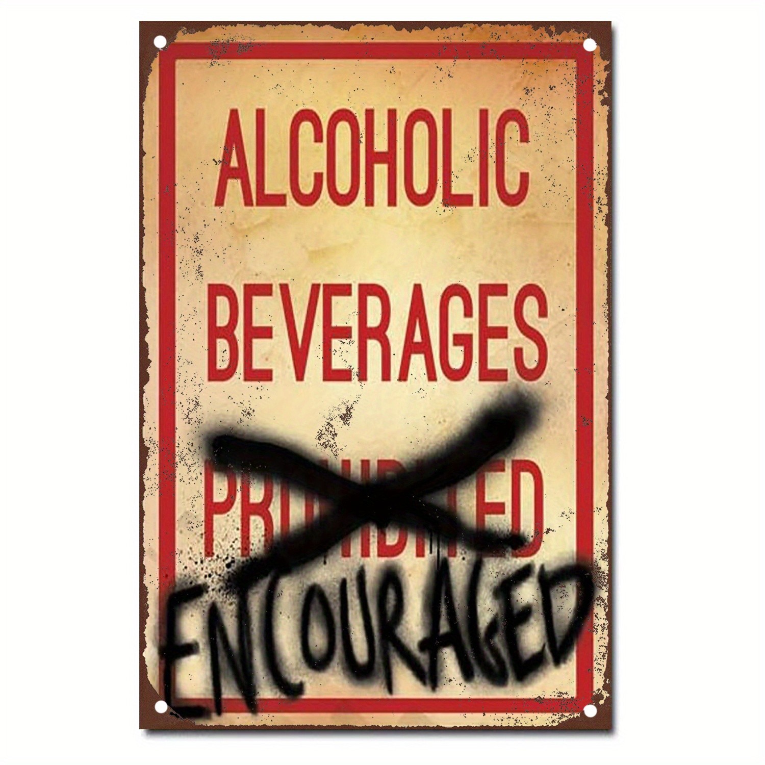 Vintage Rustic Bar Wall Art Vintage Tin Metal Signs Home Décor 8x12