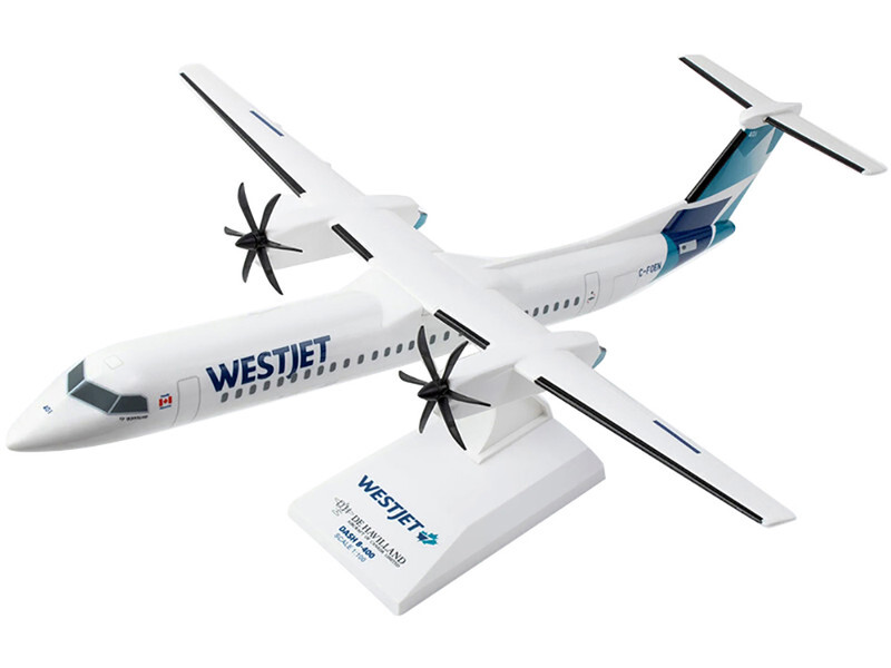 Skymarks SKR1167 Westjet Bombardier Q400 C-FOEN Desk Top Model 1/100 Airplane