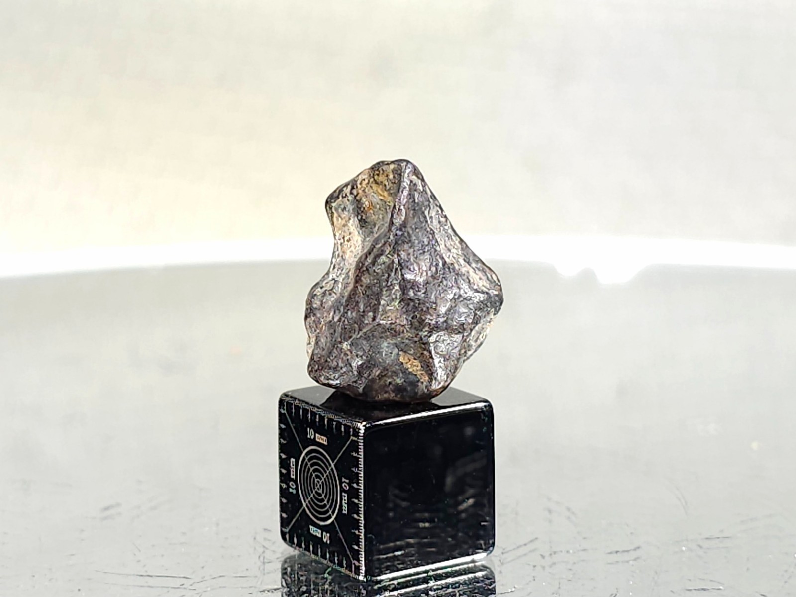 NWA 14560, Pallasite, 5.17g, meteorite, desert patina, cool shape, nice specimen