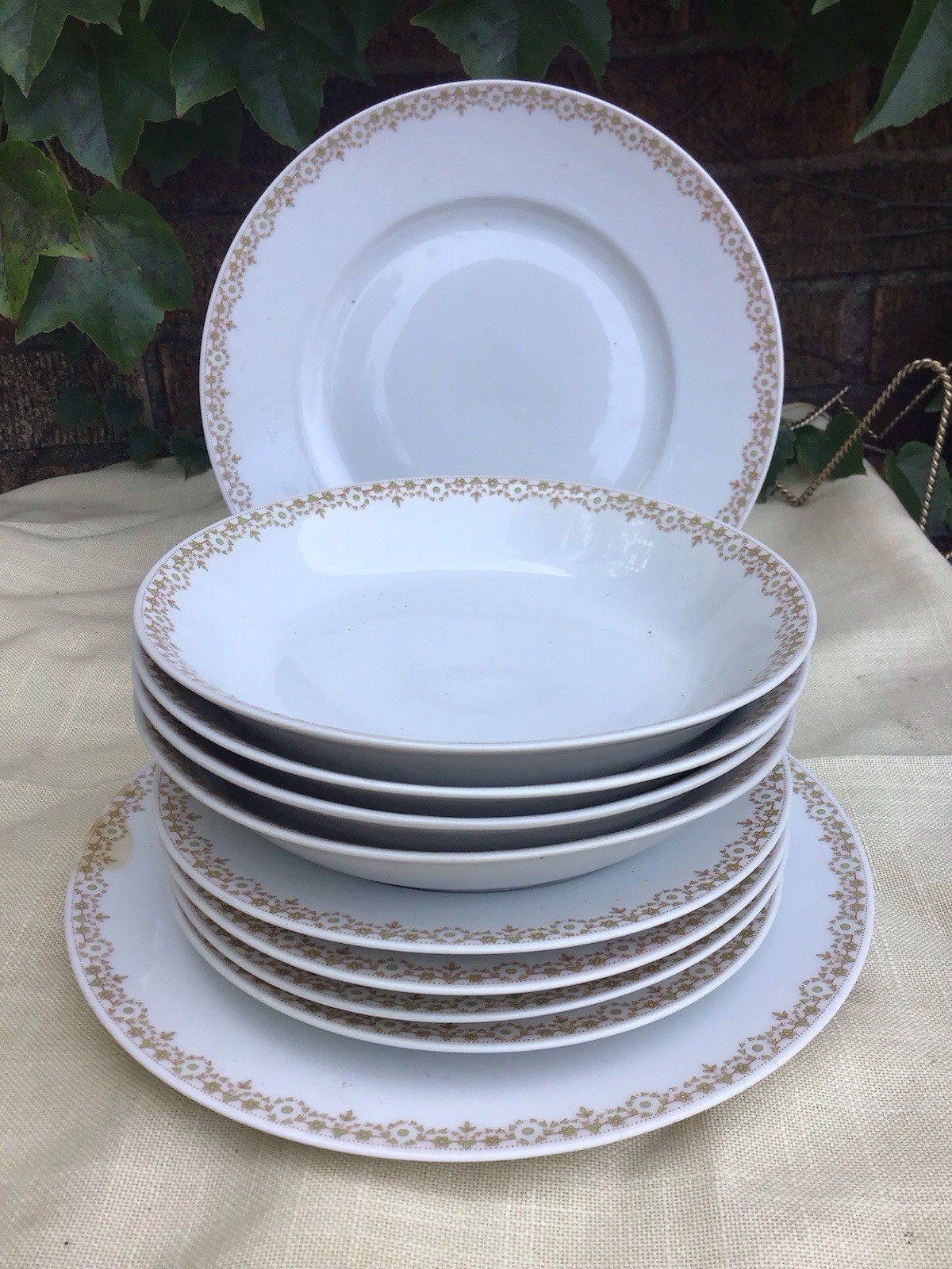 Antique B & C Limoges L. Bernardaud & Co 6 plates 4 Bowls France