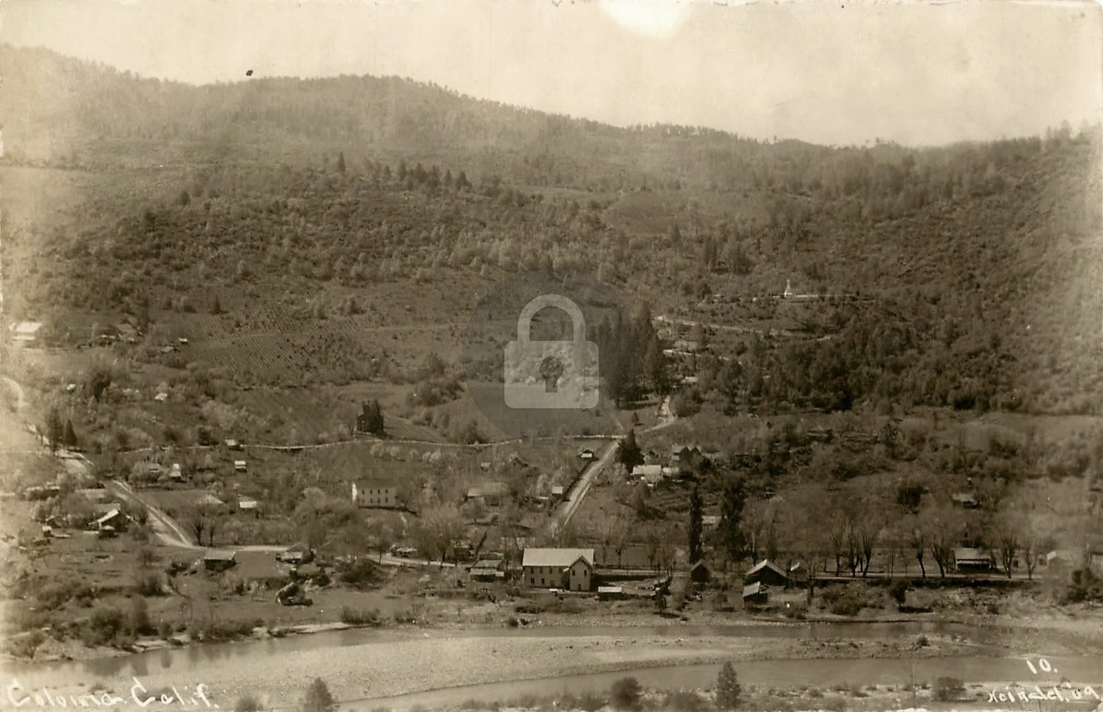 Coloma California Bird's Eye View 1909 RPPC Photo Postcard COPY