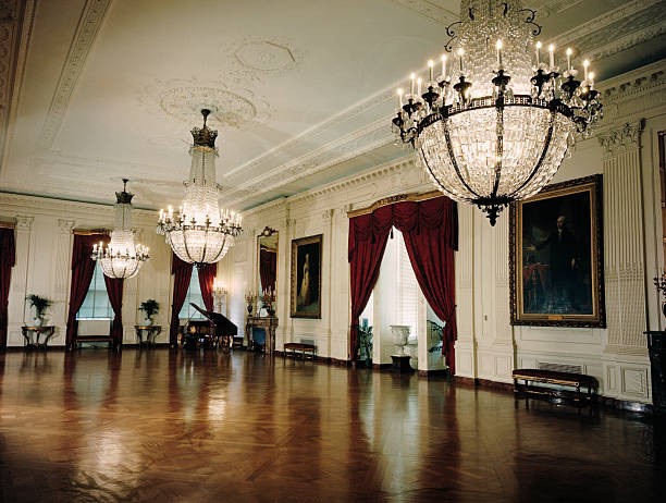 The East Room of the White House 1948 Historic Old Photo