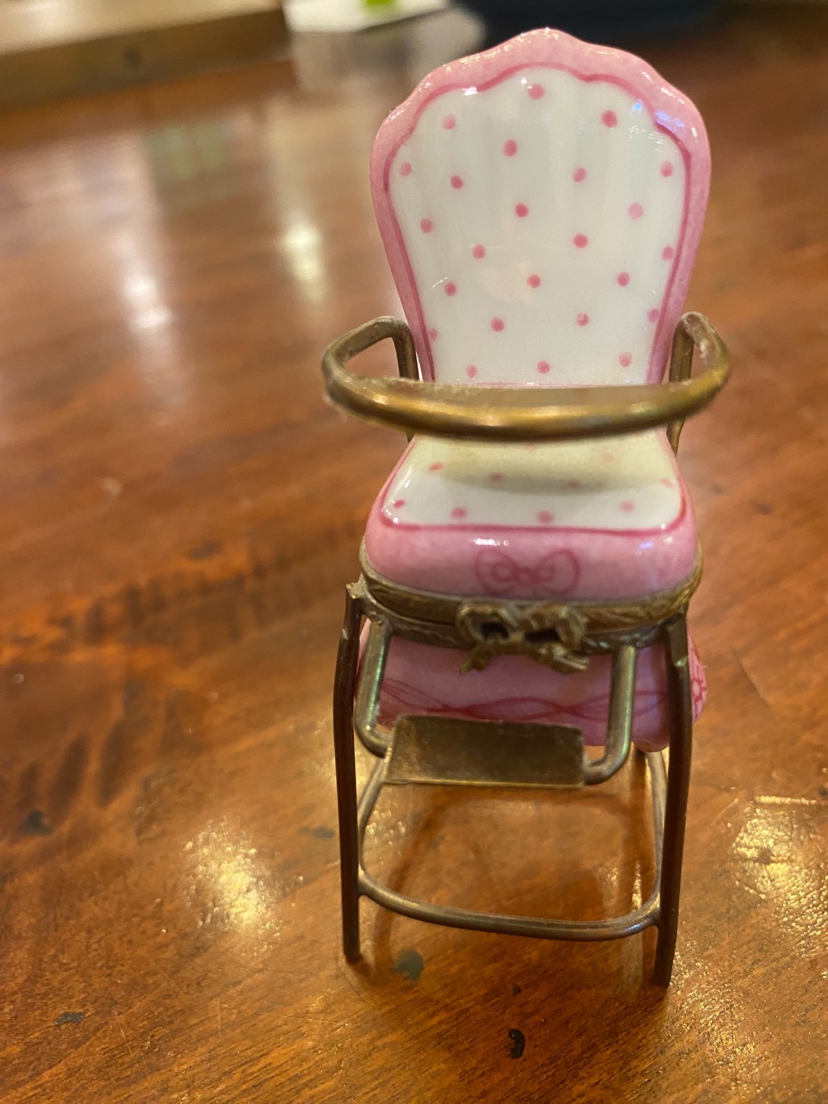Limoges hand-painted trinket box. High Chair