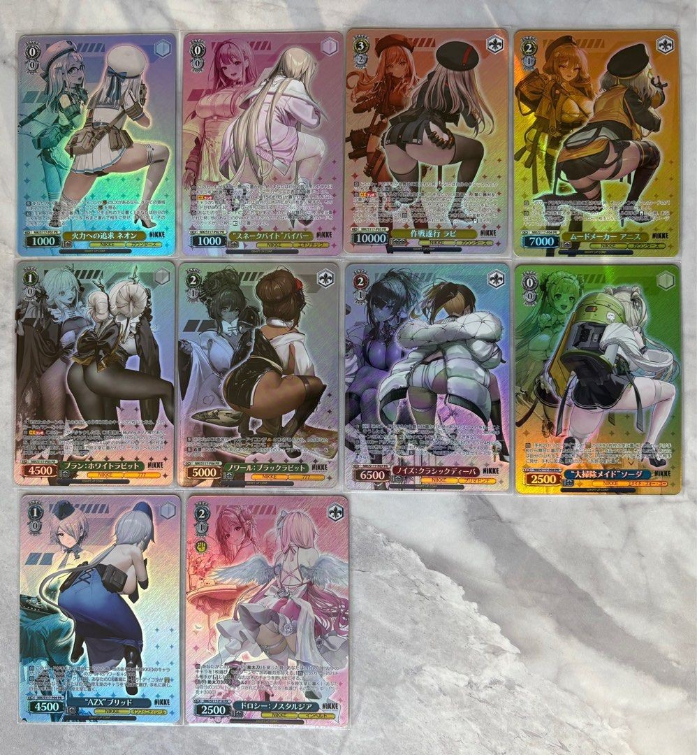 White Black Goddess of Victory NIKKE Promo PR Foil Lot 10 Complete Japanese