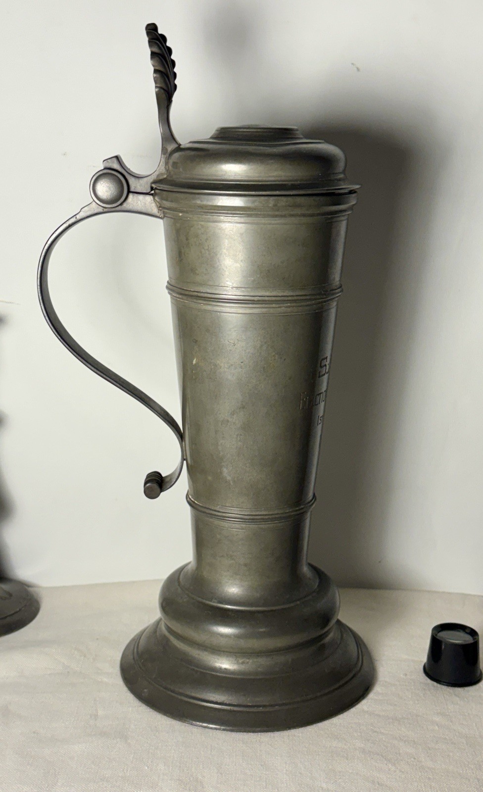 Antique 1902 St Andrews Golf Club 15” Trophy Flagon Pewter Stein SAGC 1st Prize