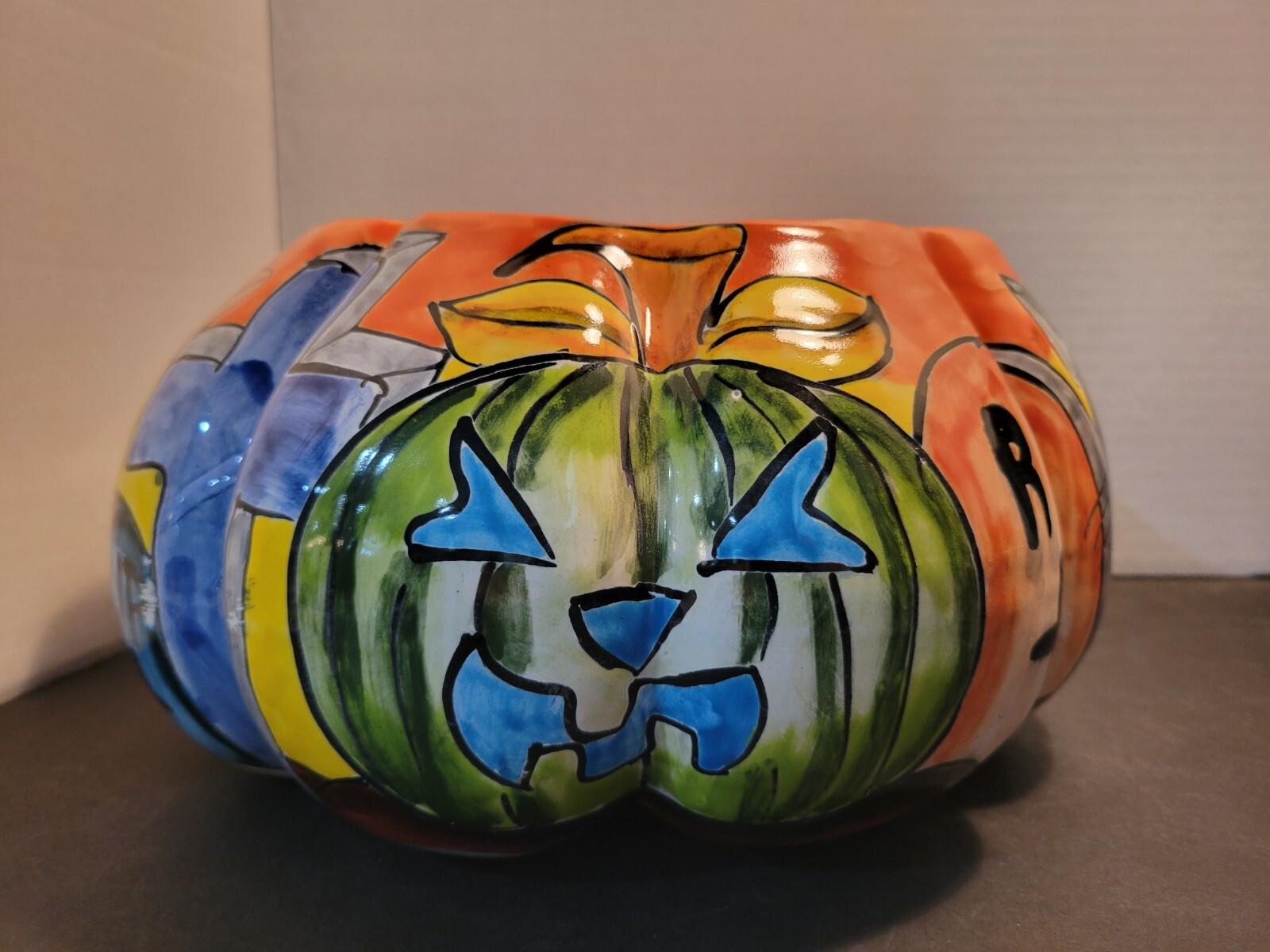 Rare Gerardo Garcia Talavera Ceramic Pumpkin Bowl
