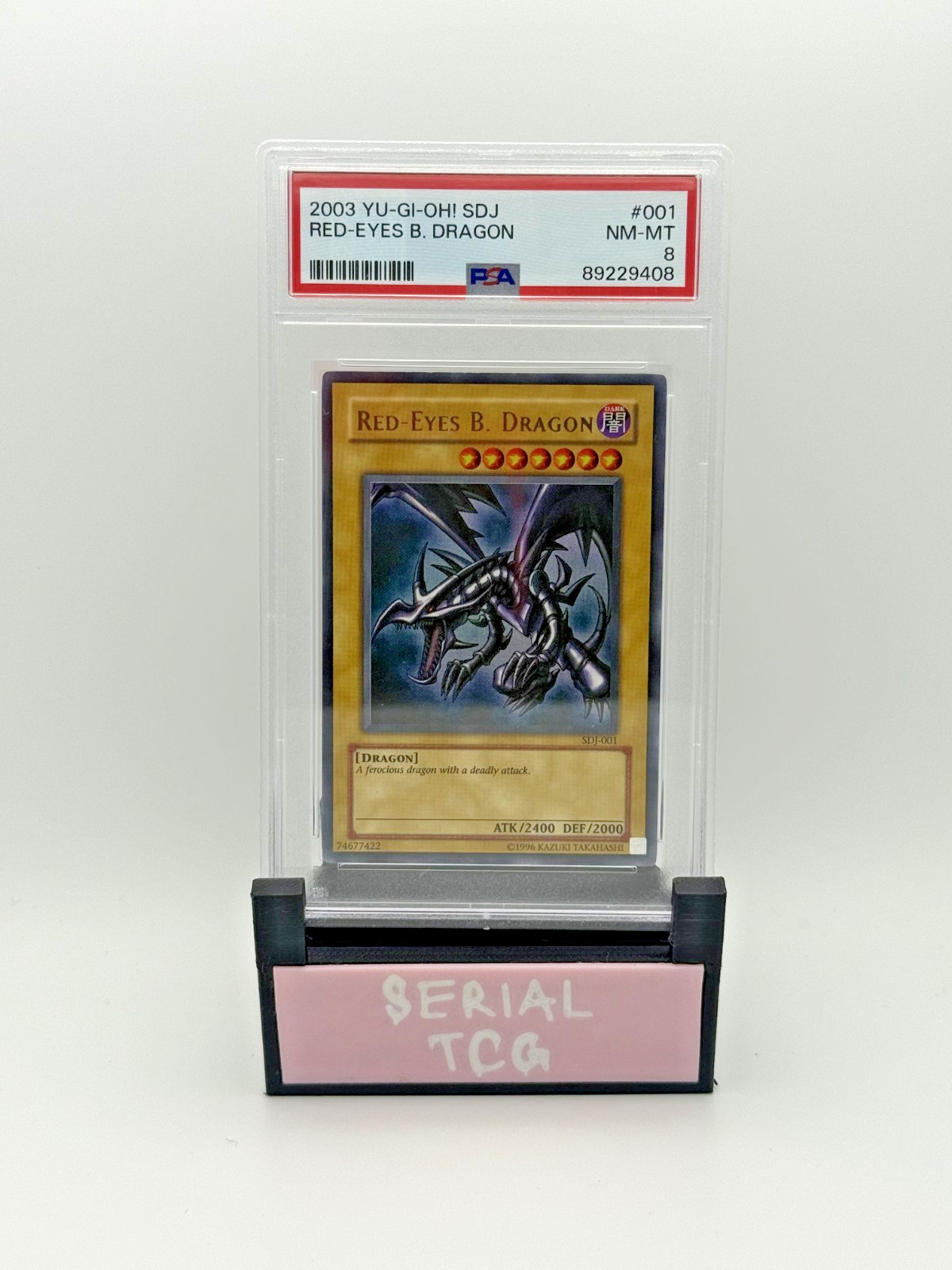 2003 Yu-Gi-Oh SDJ #001 Red Eyes Black Dragon PSA 8